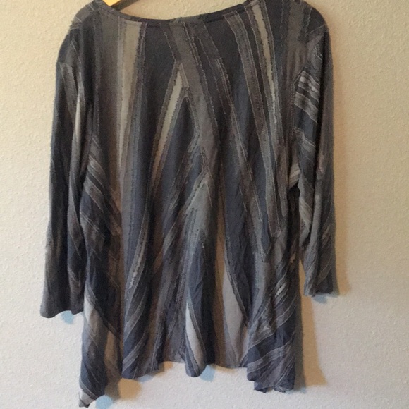 EUC Simply Vera Vera Wang blue stripe blouse XXL - Picture 5 of 8